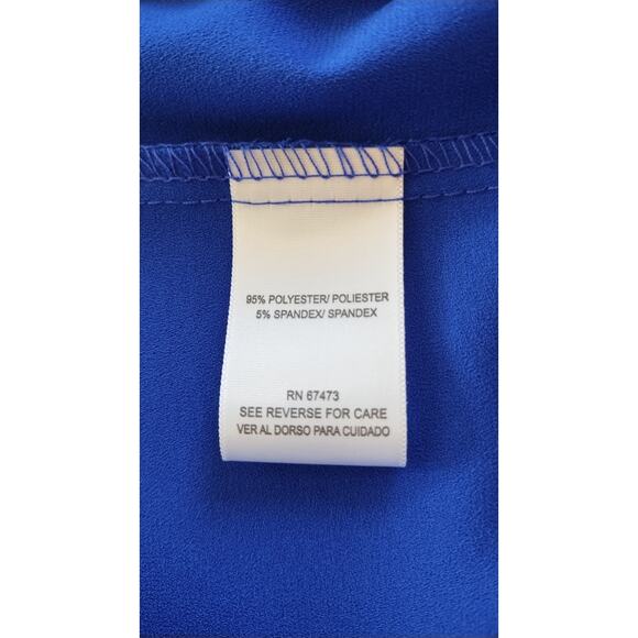 Danny and Nicole Royal Blue Sleeveless Belted Wide Leg Jumpsuit size 10 - Picture 8 of 16